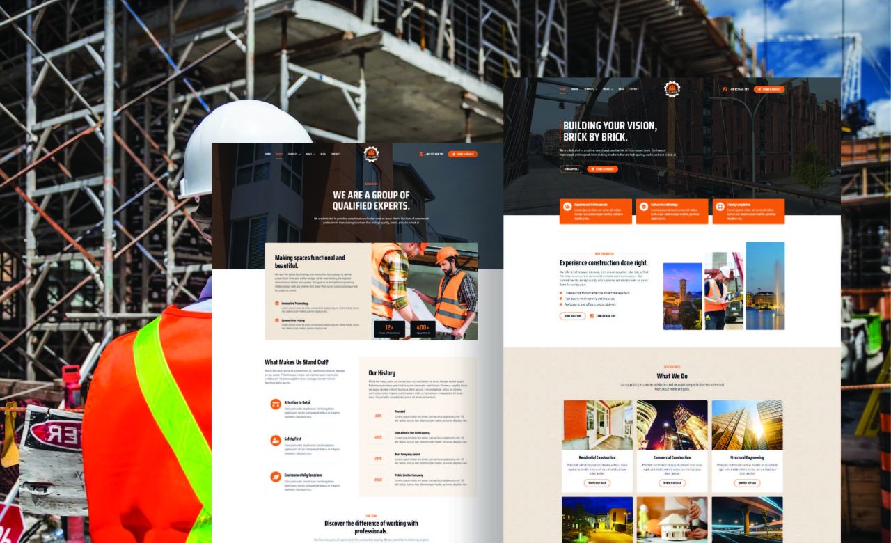 Construction WordPress Website Design