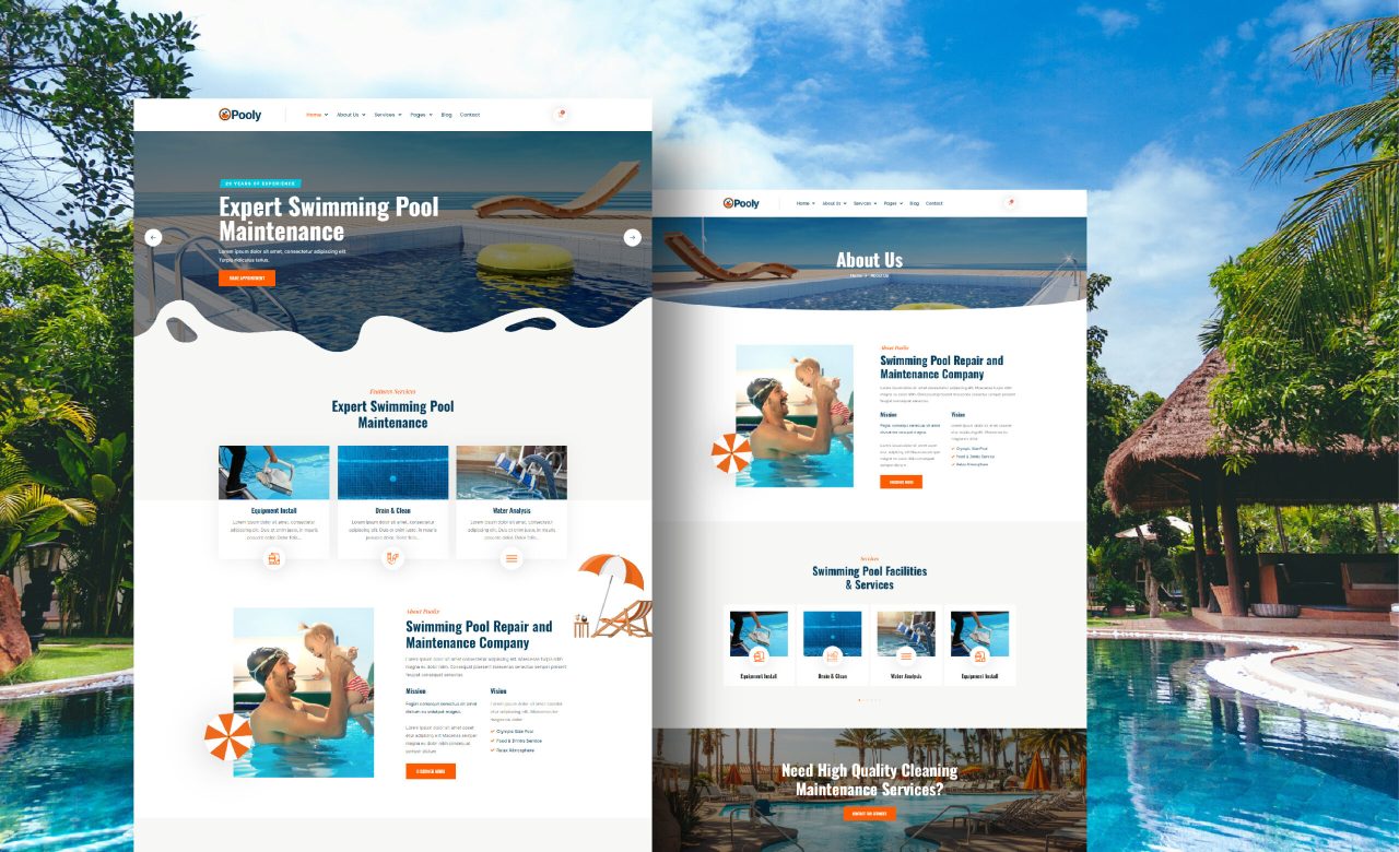 Swimming Pool Website Desing & Develom